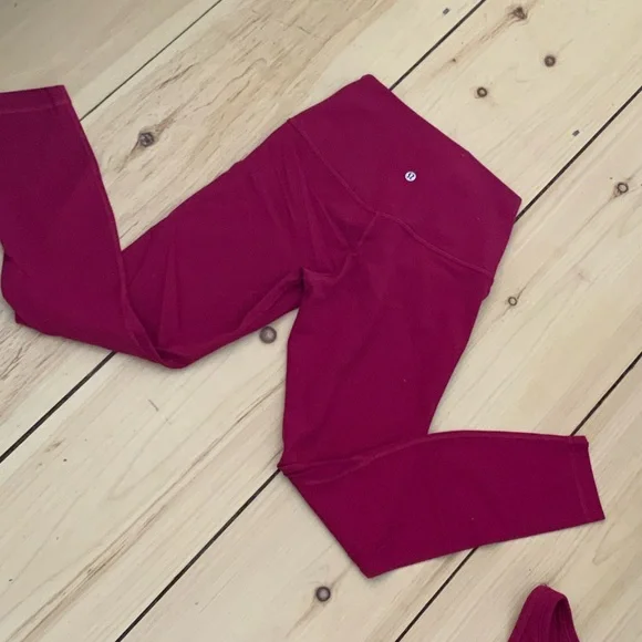 lululemon align legging ebb to street crop set 6 berry rumble - Picture 3 of 5